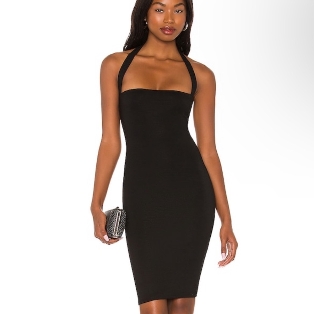 Reona Halterneck Dress Black